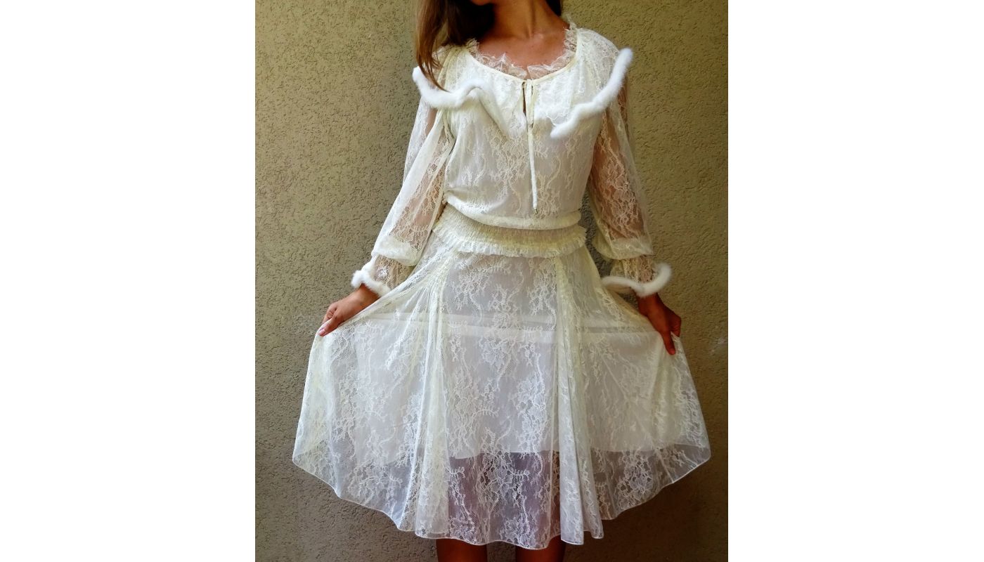 BLUMARINE dress with mink.96% SILK! size- 36-38 ( 42-44IT) blumarinedresswithmink96silksi-64b7fda12cc95.jpg