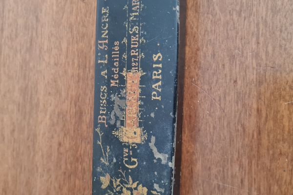 Antica scatola porta pennini scrittura  ,  francese vintage in  legno laccata anticascatolaportapenniniscrit12.jpg