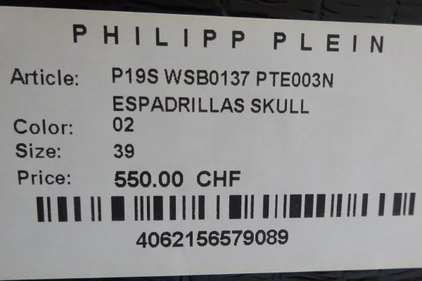 PHILIPP PLEIN ORIGINALI e NUOVI! espadrillas n: 39 philipppleinoriginalienuoviesp-67fc1dc99f78e.jpg