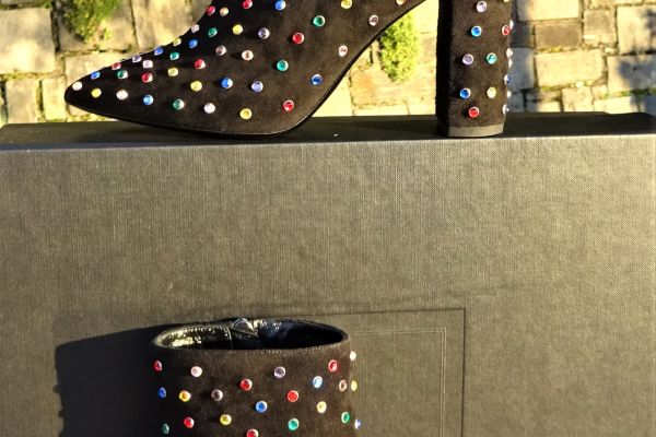 Yves Saint Laurent suede half boots with rhinestones size- 37 yvessaintlaurentsuedehalfboots-66bb667cb4996.jpg
