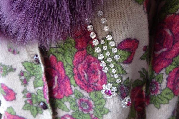 BLUMARINE cardigan: (silk+wool) with SHADOW Fox collar. ALL SIZES ARE AVAILABLE! blumarinecardigansilkwoolwiths-64dceb3e839db.jpg