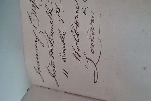 Antica LEDGER  Vittoriana (libro mastro ) con chiave funzionante  .Proveniena Ho anticaledgervittorianalibromas12.jpg