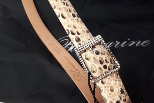 BLUMARINE Cintura in pelle di pitone taglia 46 IT ORIGINALE E NUOVA! con cristal blumarinecinturainpelledipiton-67feb364e37ae.jpg