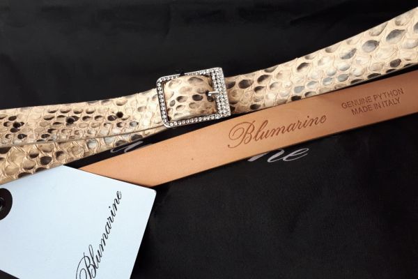 BLUMARINE Cintura in pelle di pitone taglia 46 IT ORIGINALE E NUOVA! con cristal blumarinecinturainpelledipiton-67feb3a67e8ff.jpg