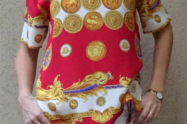 VERSACE ORIGINALE e NUOVA! camicetta 100% SETA! taglia 40 IT versaceoriginaleenuovacamicett-6803a12b2c32d.jpg