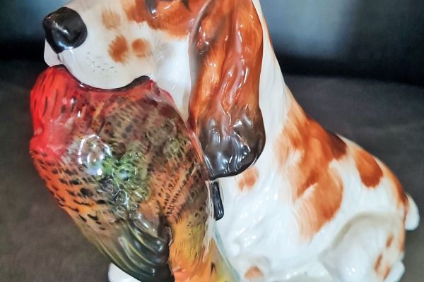 Rara  figurina Royal Doulton Cocker Spaniel Large Model No HN1001 , progettata d rarafigurinaroyaldoultoncocker123.jpg