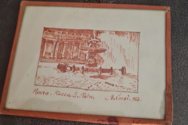 Serie n° 8   acquarelli in miniatura   firmati A. Cervi Roma  anni '50 realizzat serien8acquarelliinminiaturafi12.jpg