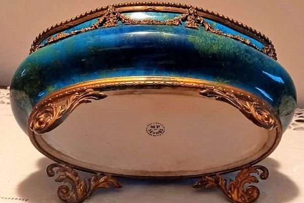 Paul Millet (1870-1950) Sevres , centrotavola ovale  firmato sul fondo  MP ( fir paulmillet18701950sevrescentro1234.jpg