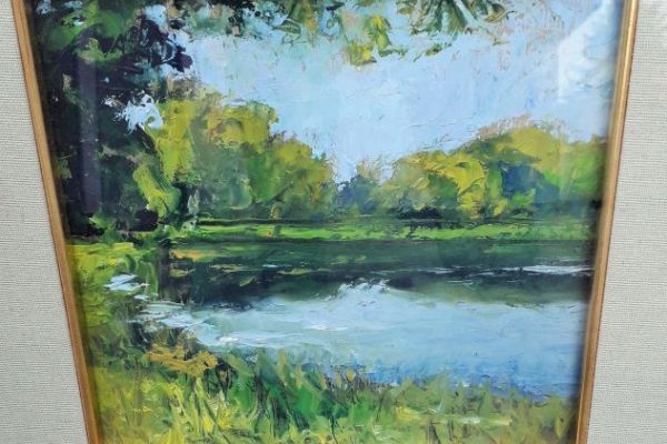 Quadro tempera su cartoncino “ Ansa Fluviale” pittore Valentino Ciusani dimensio quadrotemperasucartoncinoansaf1.jpg