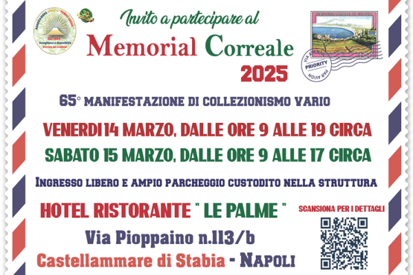 Collezionismo: Torna il 14 e 15 marzo 2025 il Memorial Correale collezionismotornail14e15marzo.png