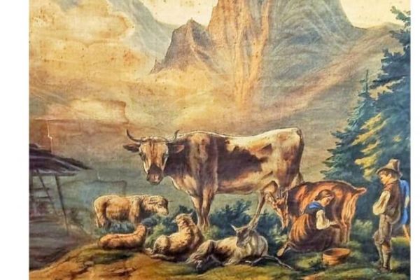 Scena agreste grande pannello a rullo da parete, antico fondale laterale su tess scenaagrestegrandepannelloarul1.jpg