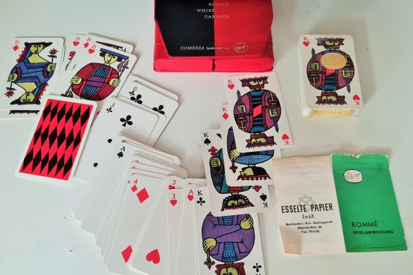 Carte Carte da gioco Öberg Spelkort svedesi vintage di Esselte Öbergs AB - Pubbl cartecartedagiocobergspelkorts.jpg
