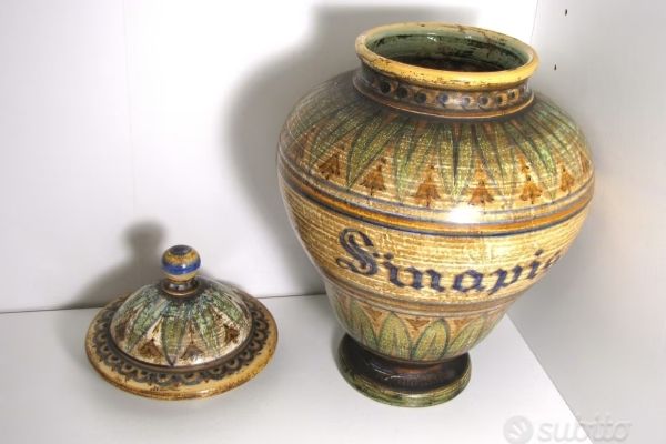 Albarello firmato Giotto Giannoni MSS dipinto mano albarellofirmatogiottogiannoni1.jpg
