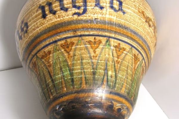 Albarello firmato Giotto Giannoni MSS dipinto mano albarellofirmatogiottogiannoni12345.jpg