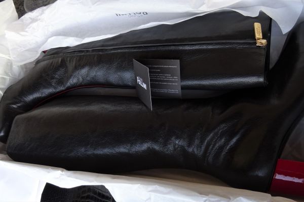 POLLINI ORGINAL! NEW! leather boots size 40 color black red heel polliniorginalnewleatherbootss-670bdd36982f5.jpg