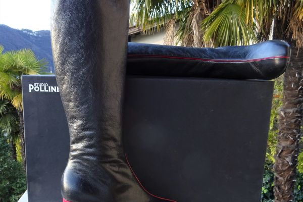 POLLINI ORGINAL! NEW! leather boots size 40 color black red heel polliniorginalnewleatherbootss-670bdda32e688.jpg