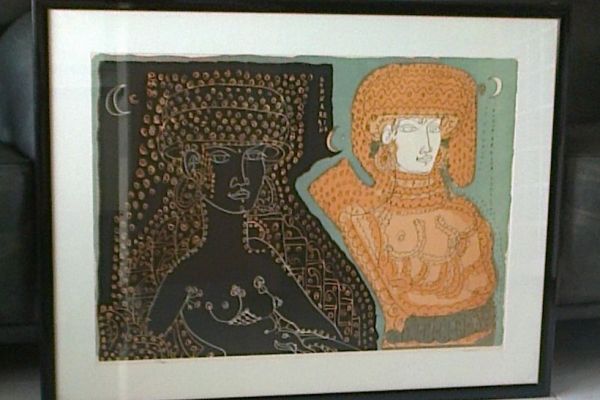 Tono Zancanaro Padova 1906-1985  litografia Donna Regina 1977 tonozancanaropadova19061985lit.jpg