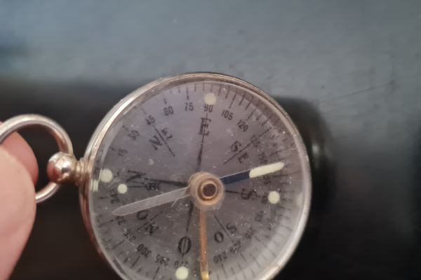Rara Bussola tascabile vintage e doppio vetro bifacciale trasparente rarabussolatascabilevintageedo.jpg