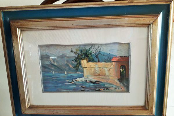 Hermes Stringo Lago  di Como “Castello di Lierna”  1978 , olio su  faesite , dim hermesstringolagodicomocastell.jpg