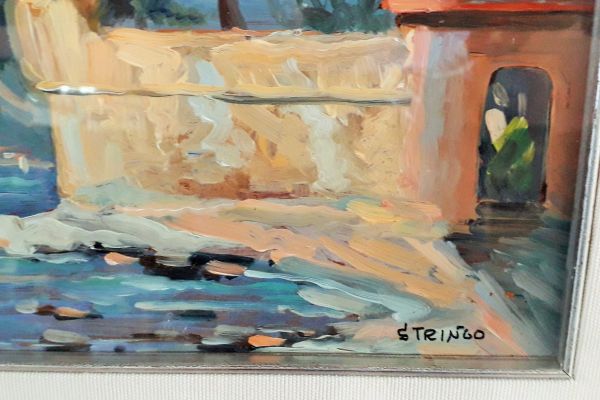 Hermes Stringo Lago  di Como “Castello di Lierna”  1978 , olio su  faesite , dim hermesstringolagodicomocastell1.jpg