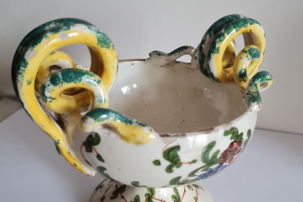 Coppa  vintage  da collezione in ceramica  maiolica coppavintagedacollezioneincera.jpg
