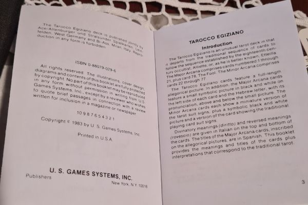 Tarocco Egiziano  1983 Edition by U.S Games. Inc – printed in U.S.A taroccoegiziano1983editionbyus1.jpg